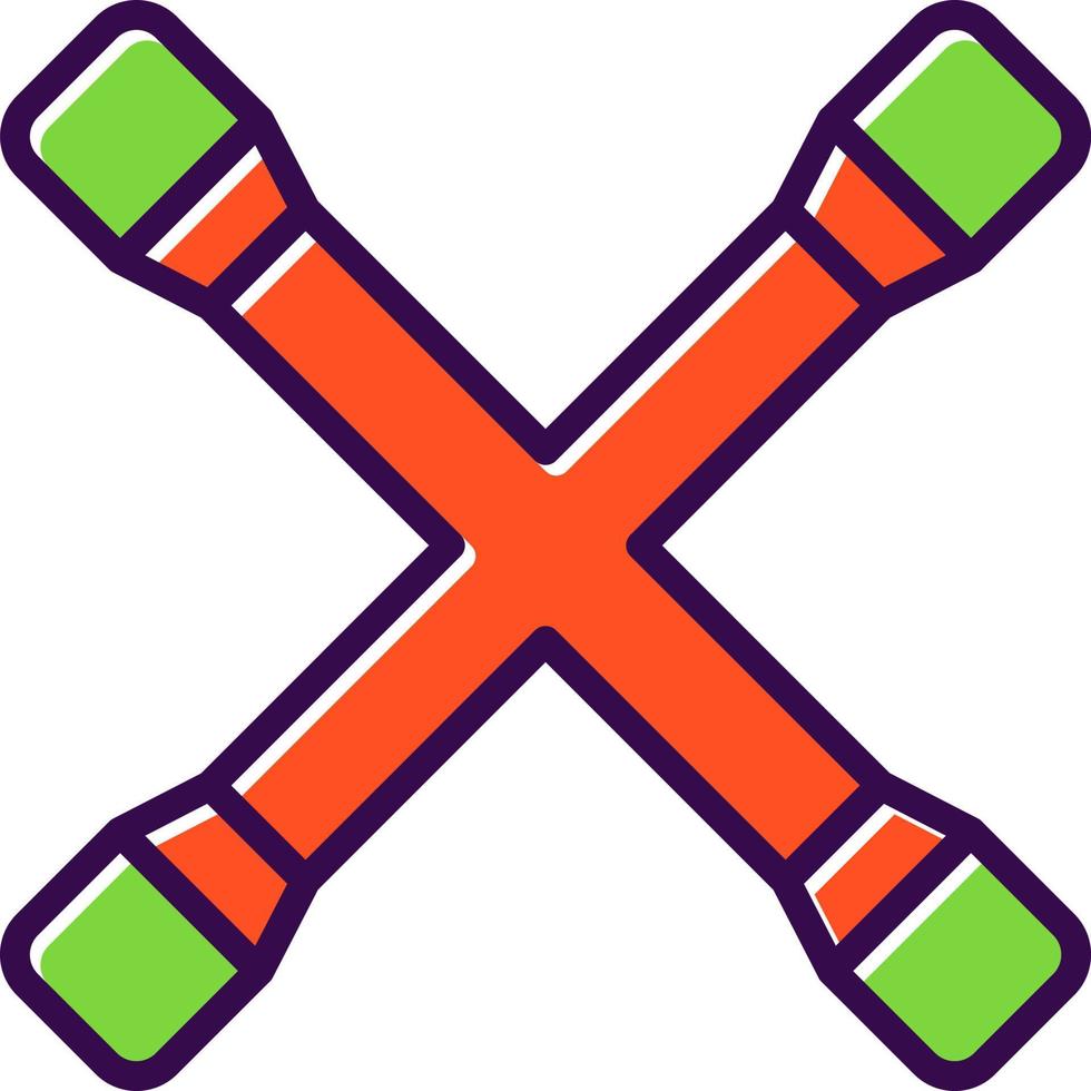 Cross Wrench Vector Icon Design