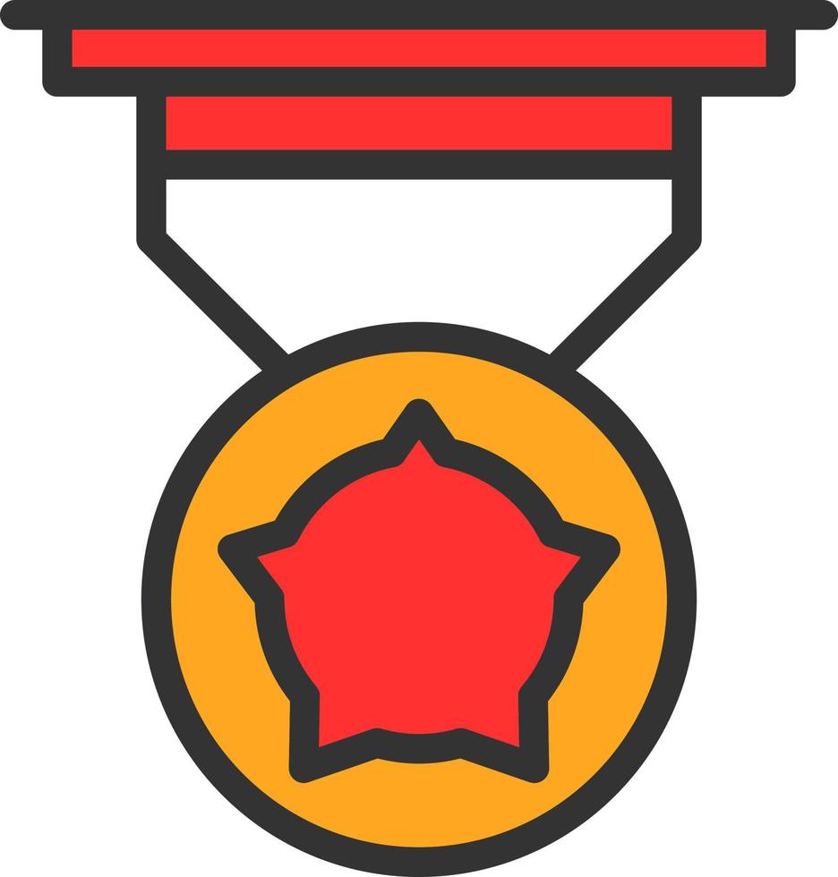 Gold Medal Vector Icon Design