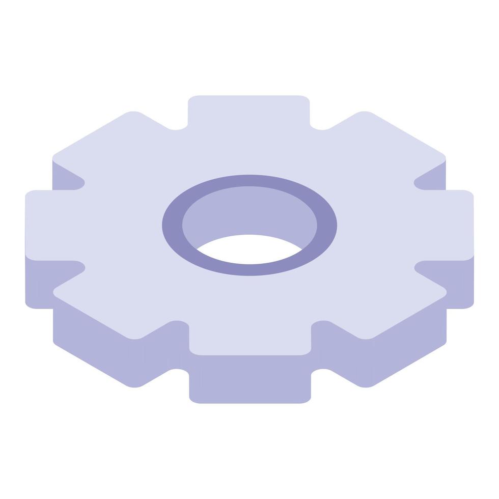 Gear wheel manager icon, isometric style vector