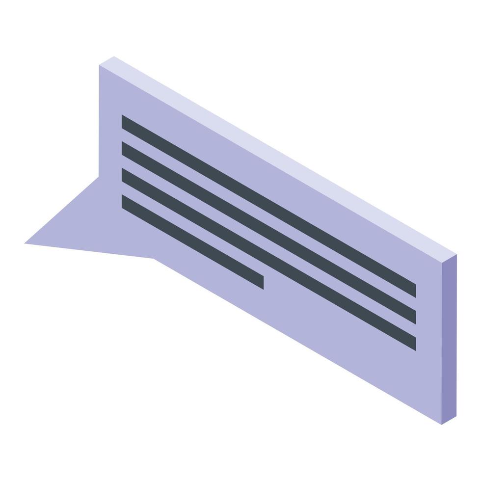 Excursion guide chat icon, isometric style vector