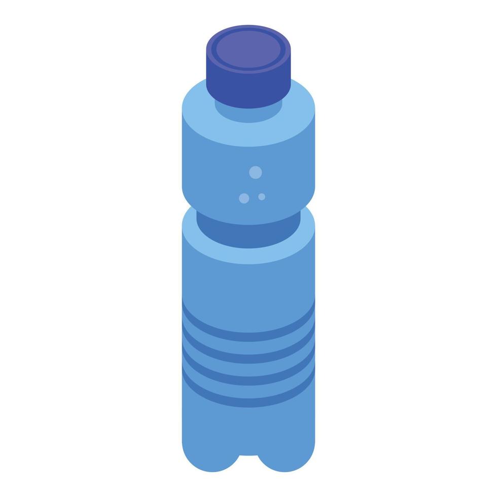 icono de botella de agua, estilo isométrico vector