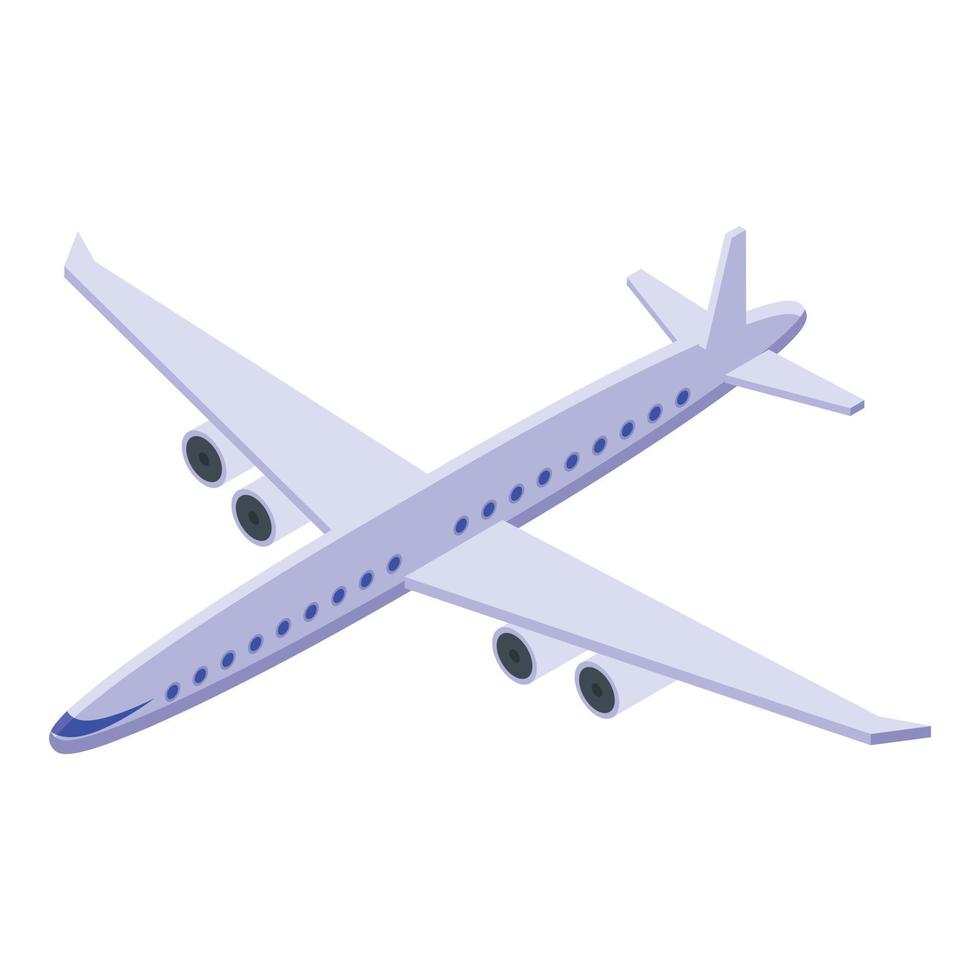 Excursion airplane icon, isometric style vector