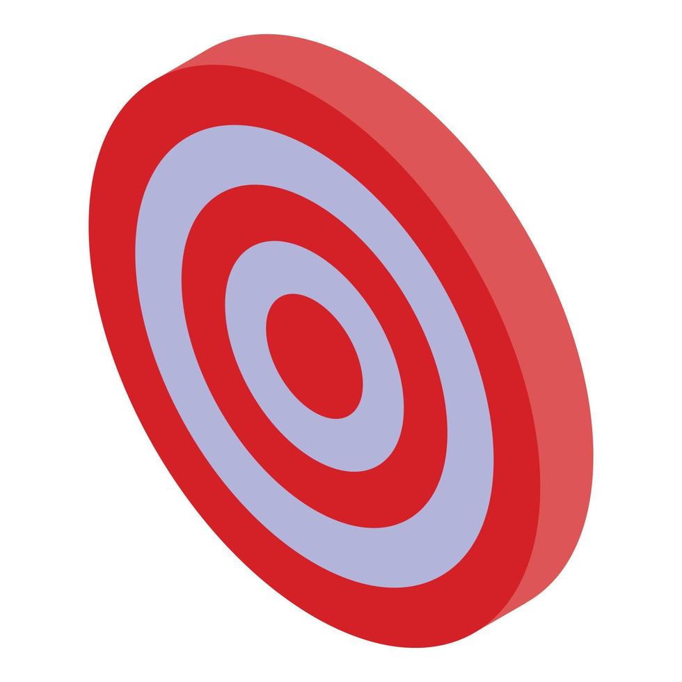 Manager target icon, isometric style vector