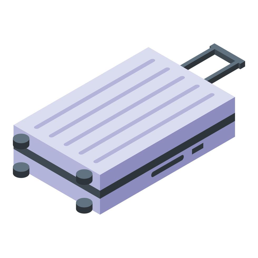 Travel car bag icon, isometric style vector