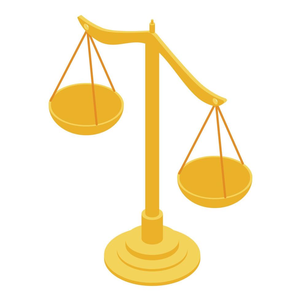 Balance icon, isometric style vector