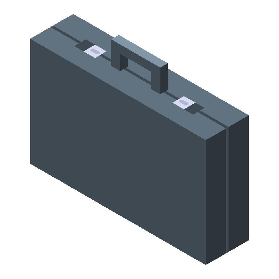 Suitcase icon, isometric style vector