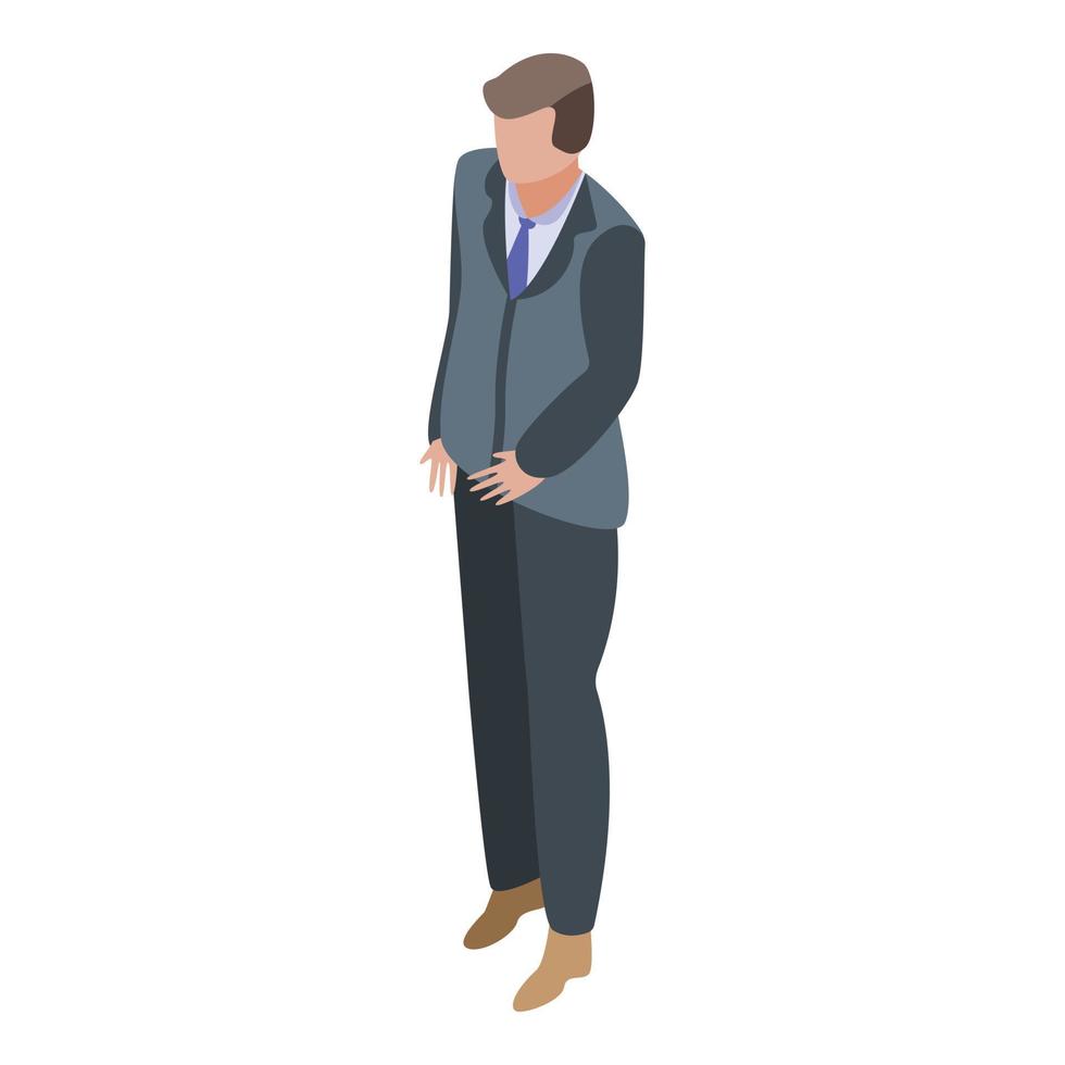 Lawyer man icon, isometric style vector