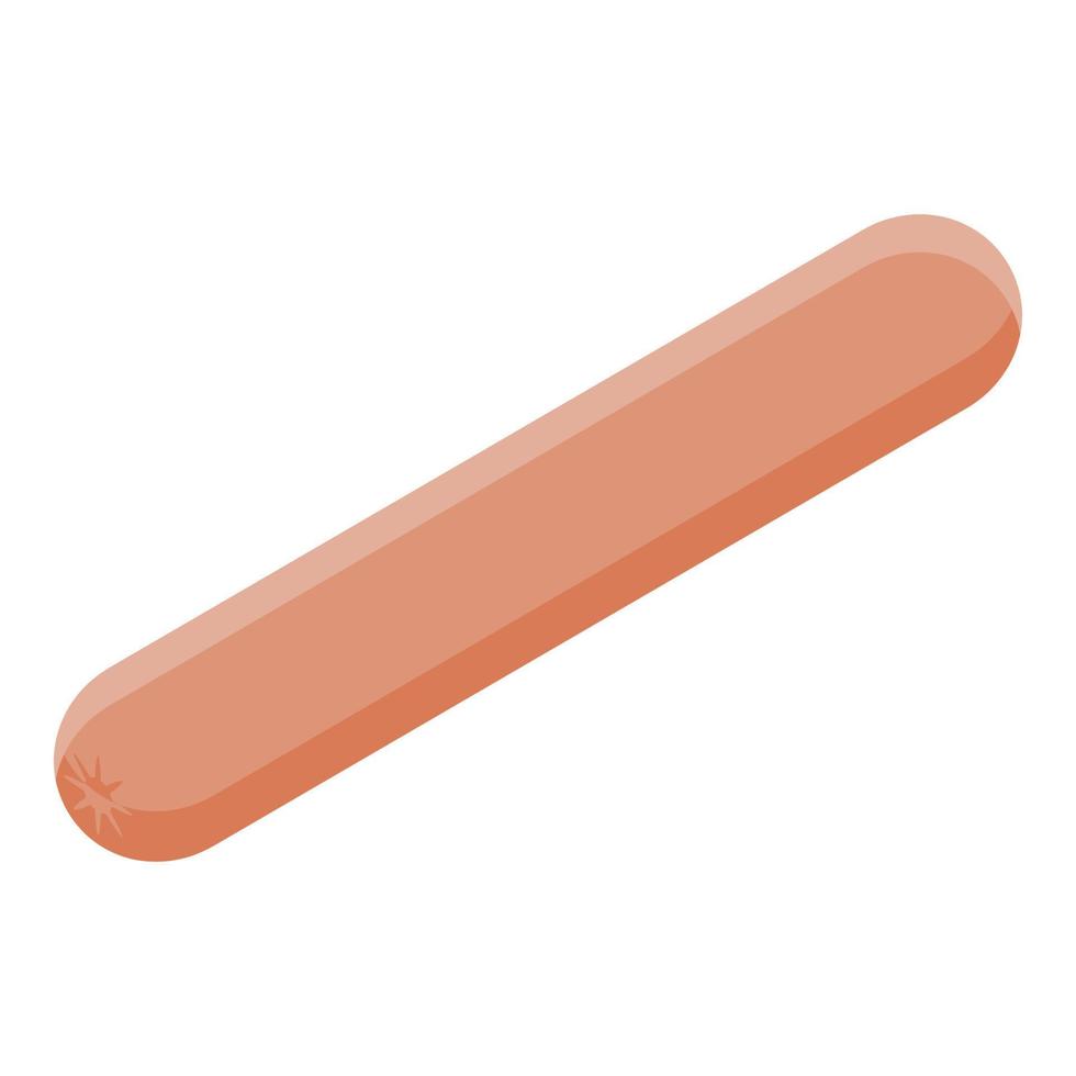 Breakfast sausage icon, isometric style vector