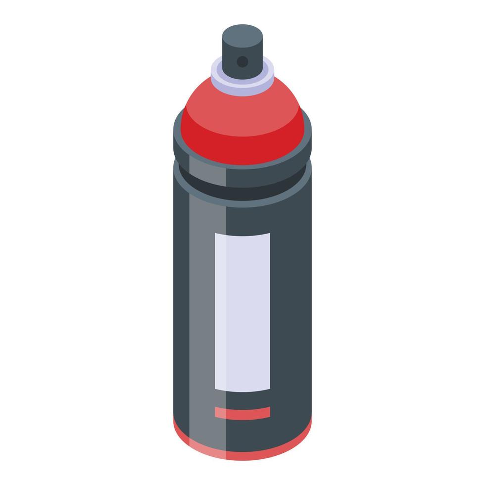 Paint spray bottle icon, isometric style vector
