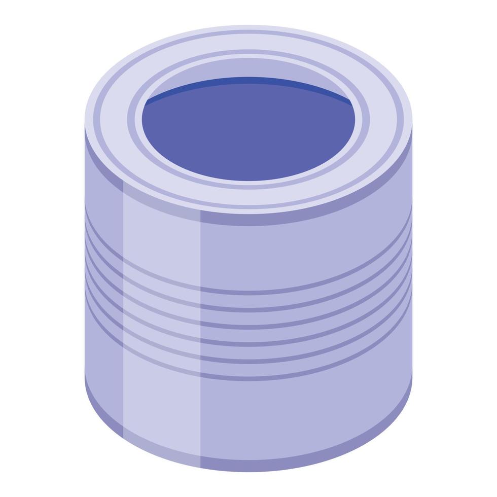 Paint bucket icon, isometric style vector