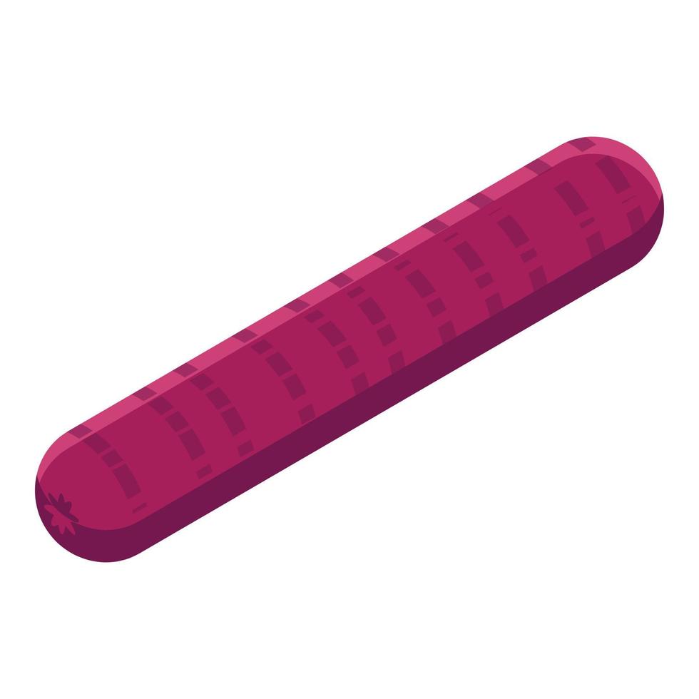 Sausage icon, isometric style vector