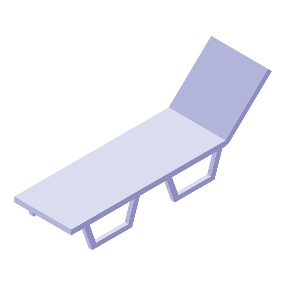 Beach chair icon, isometric style vector