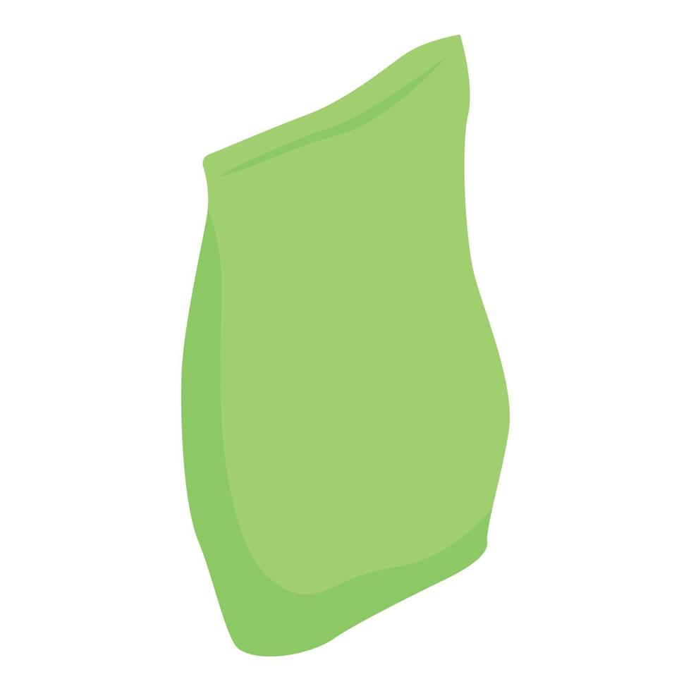 icono de paquete verde, estilo isométrico vector