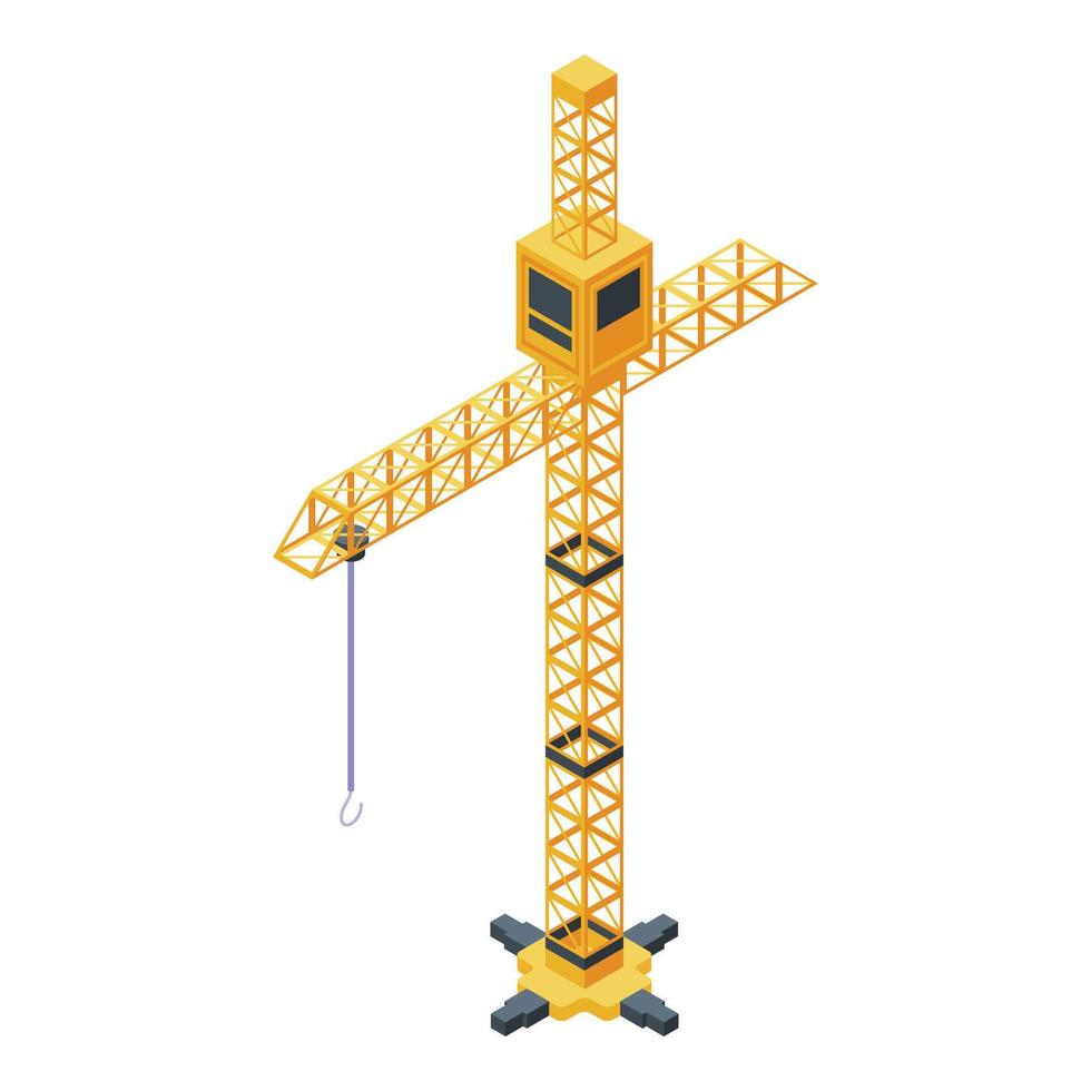 Building crane icon, isometric style vector