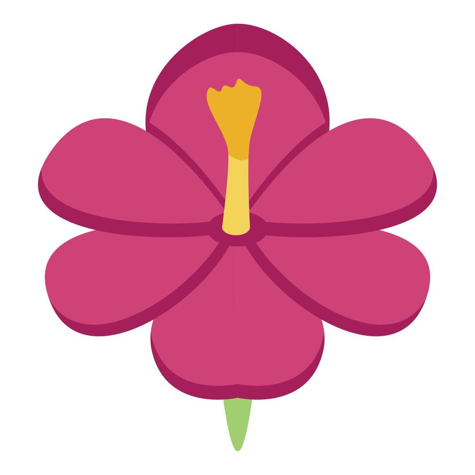 Spring crocus icon, isometric style vector