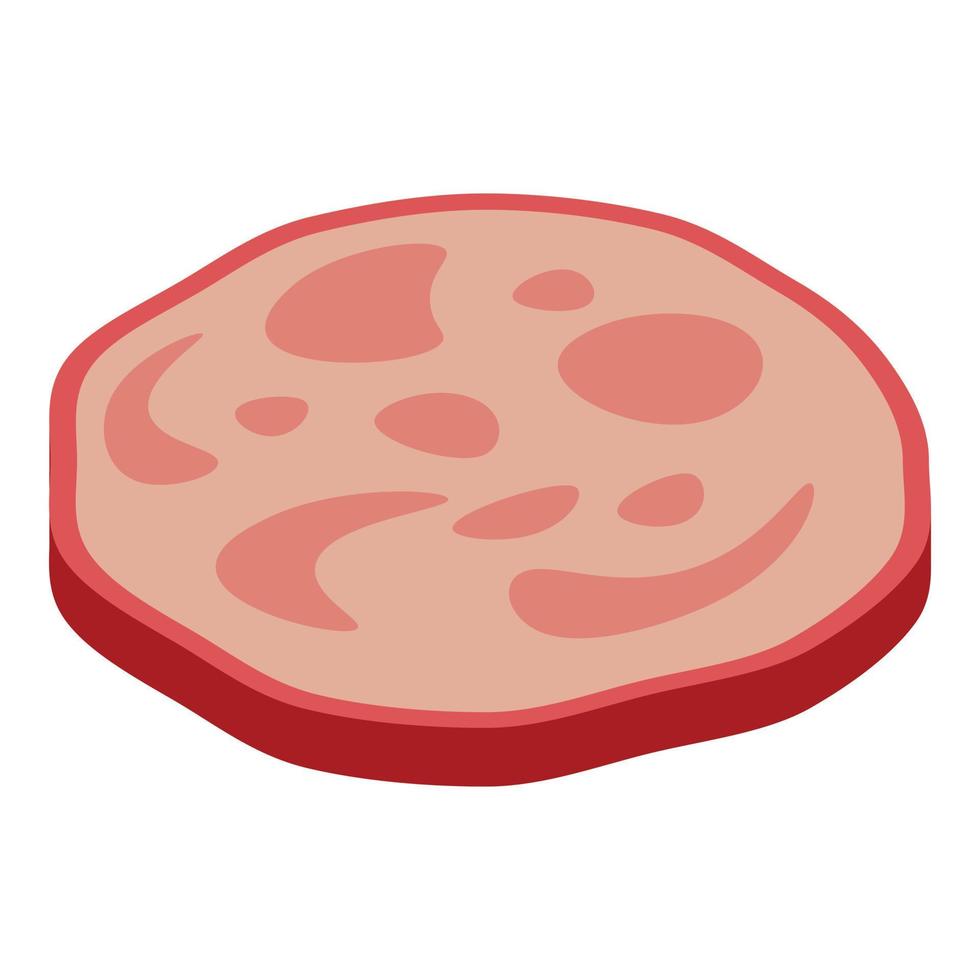Market sausage icon, isometric style vector