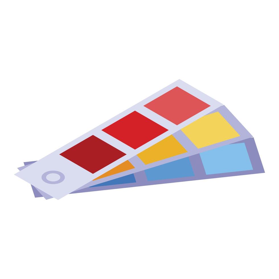 Paint color sticks icon, isometric style vector