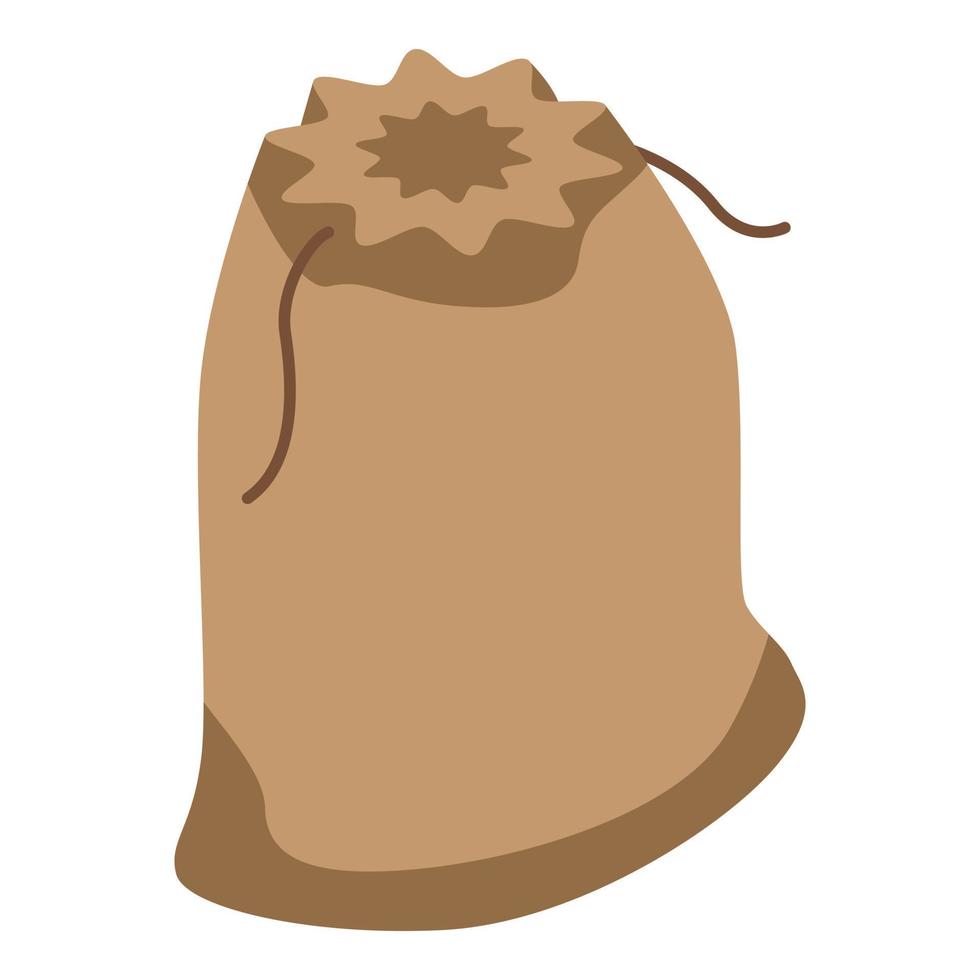 Sack icon, isometric style vector