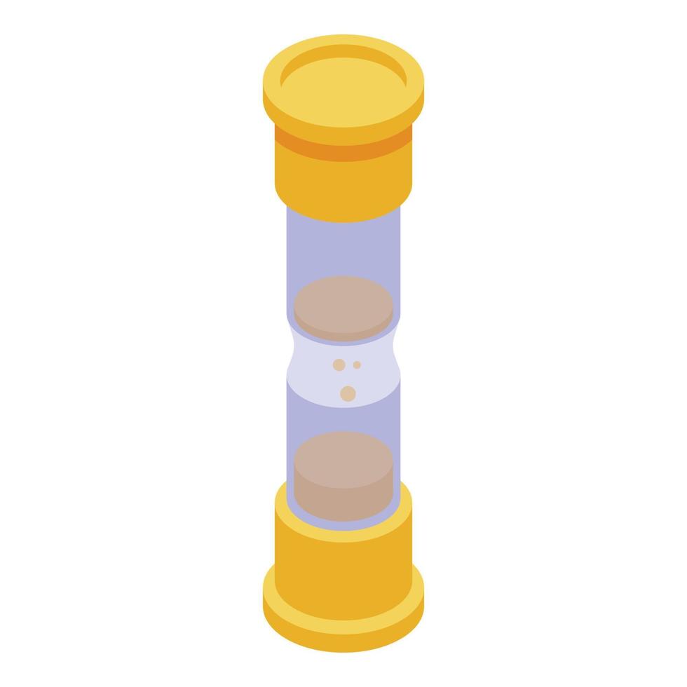 Quest hourglass icon, isometric style vector