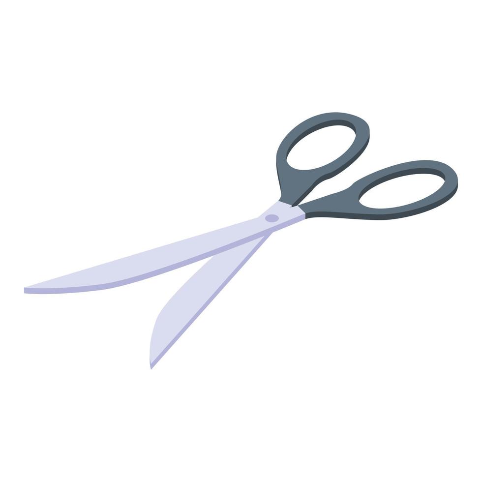 Cut scissors icon, isometric style vector