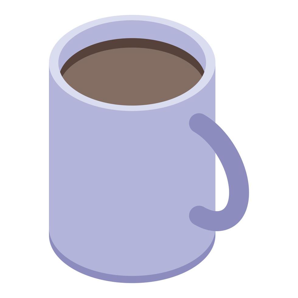 Cup of coffee icon, isometric style vector