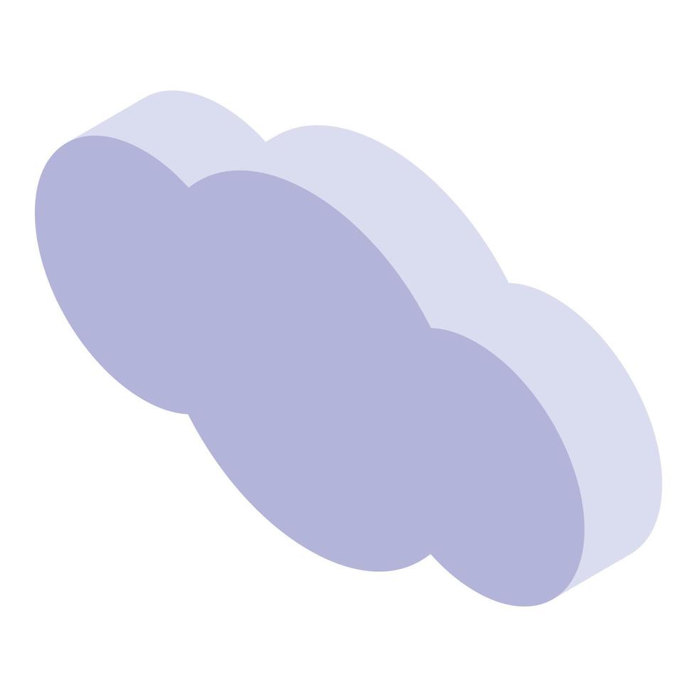 Blue cloud icon, isometric style vector