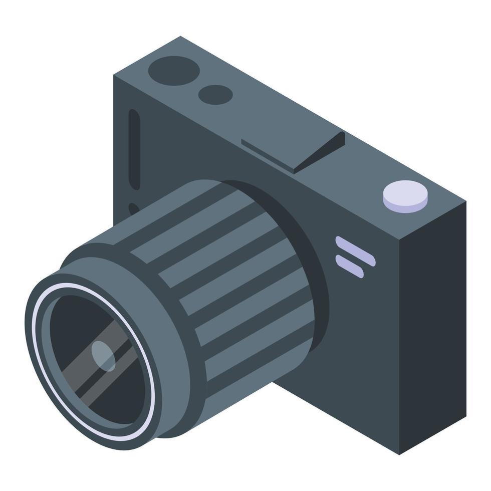 Photo camera icon, isometric style vector