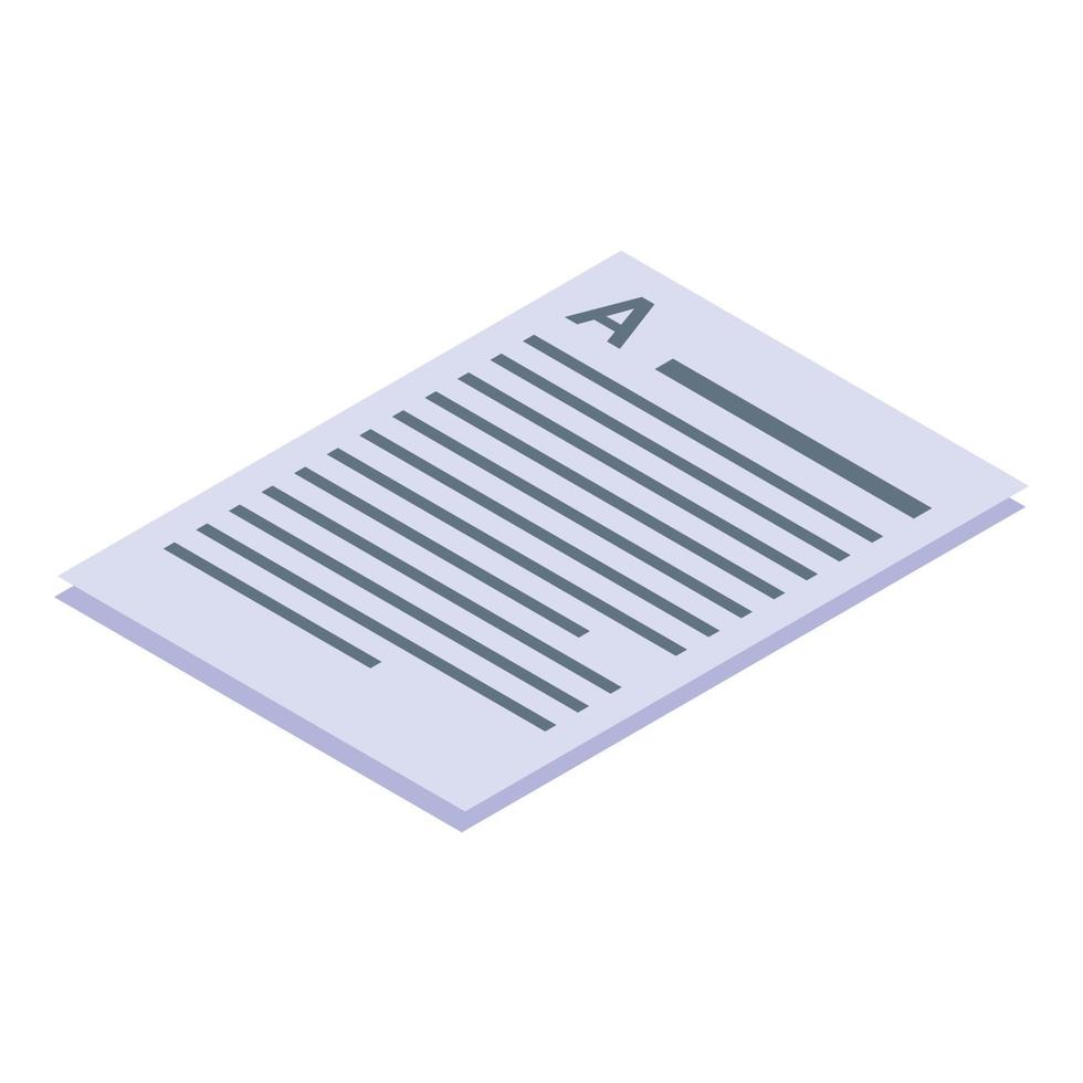 Copywriter work icon, isometric style vector