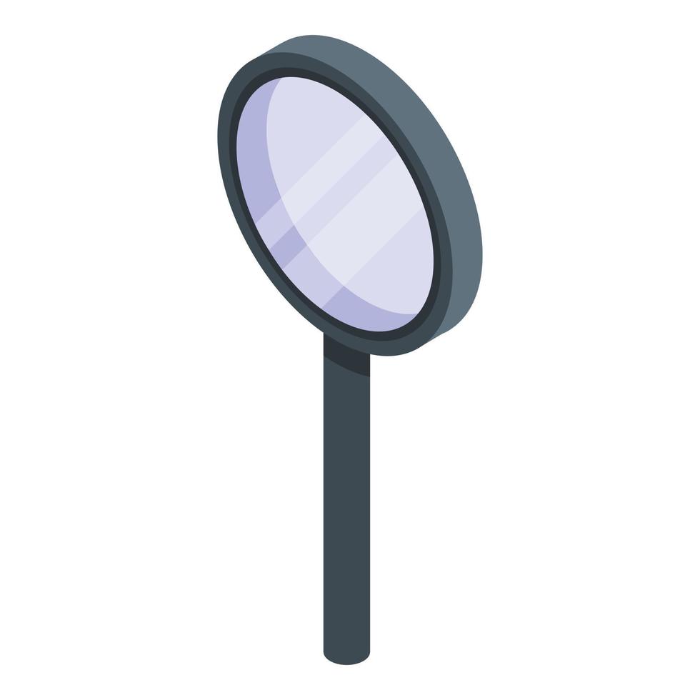 Magnifying glass zoom icon, isometric style vector