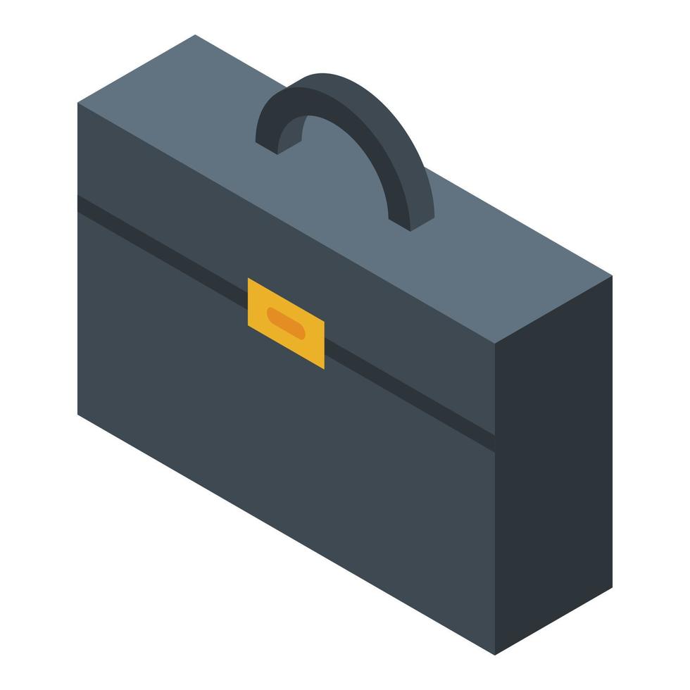 Business suitcase icon, isometric style vector