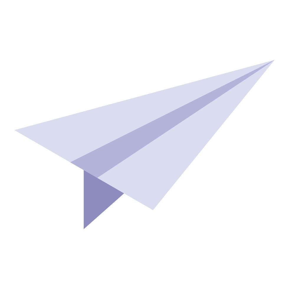 Paper plane icon, isometric style vector