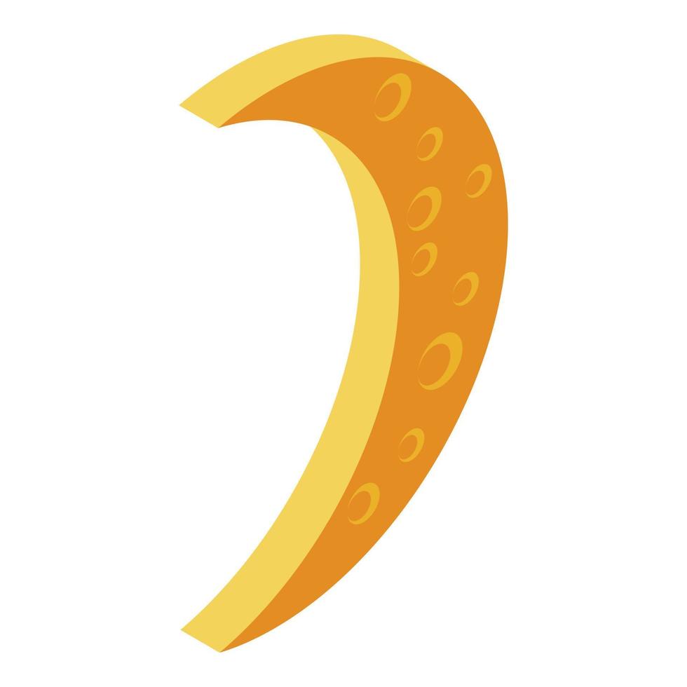 Karaoke moon icon, isometric style vector