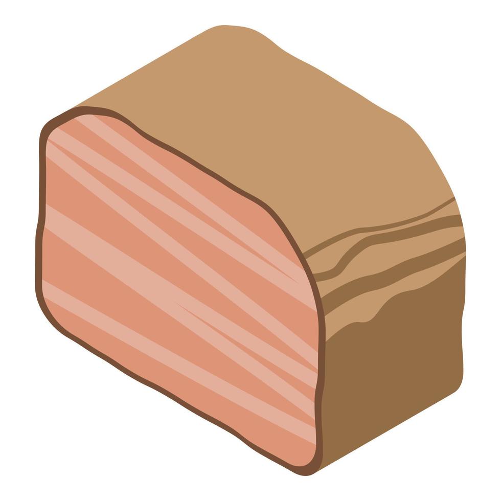 Food sausage icon, isometric style vector