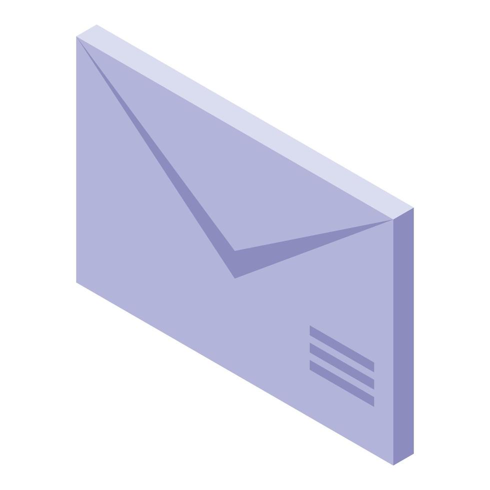 Envelope inbox icon, isometric style vector