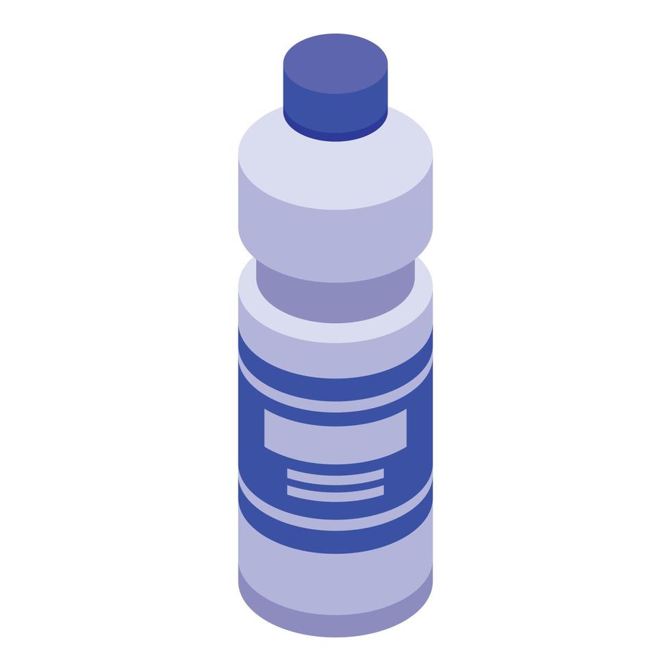 Plastic water bottle icon, isometric style vector