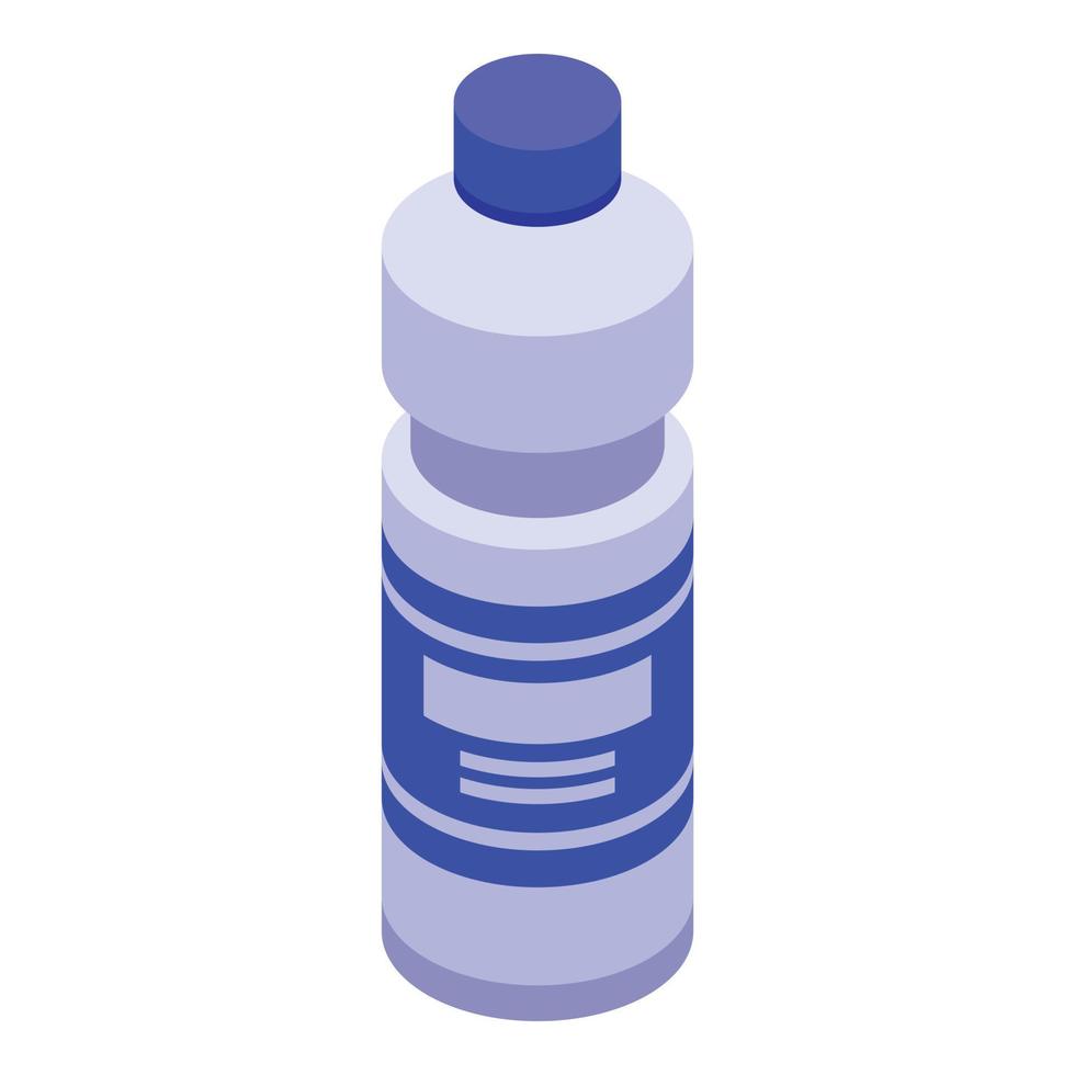 Plastic water bottle icon, isometric style vector