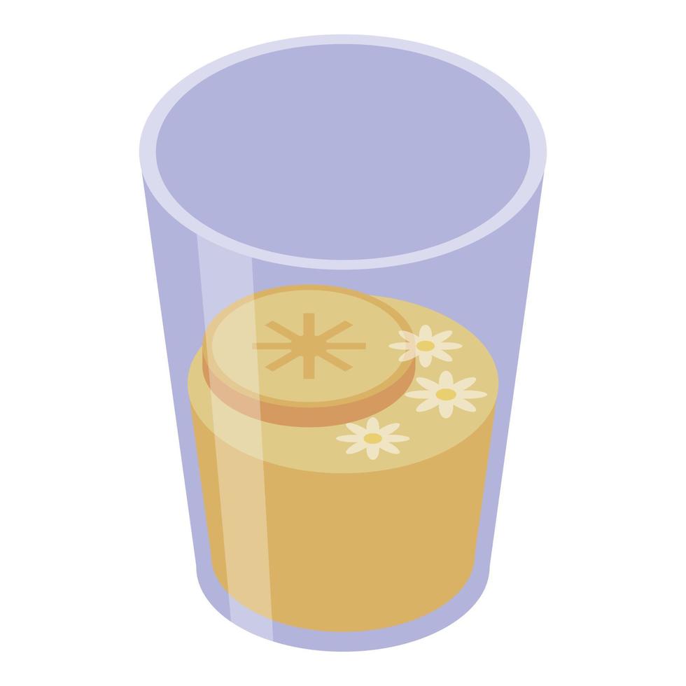Manhattan cocktail icon, isometric style vector