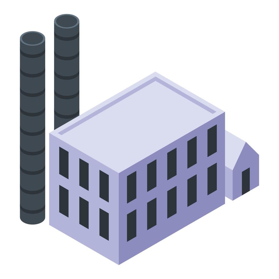 Eco manufacture icon, isometric style vector