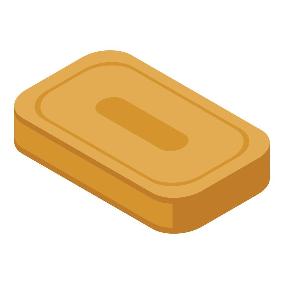 Pet tray icon, isometric style vector