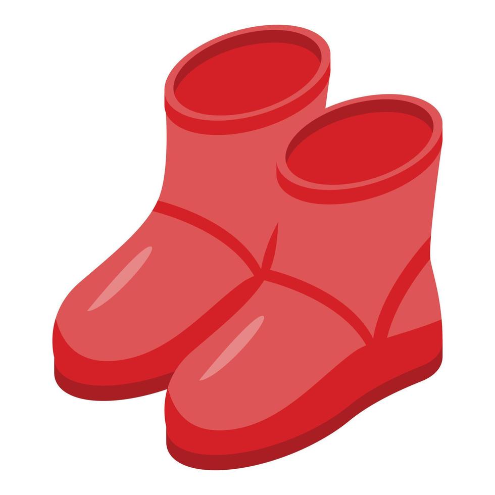 Ugg boots icon, isometric style vector