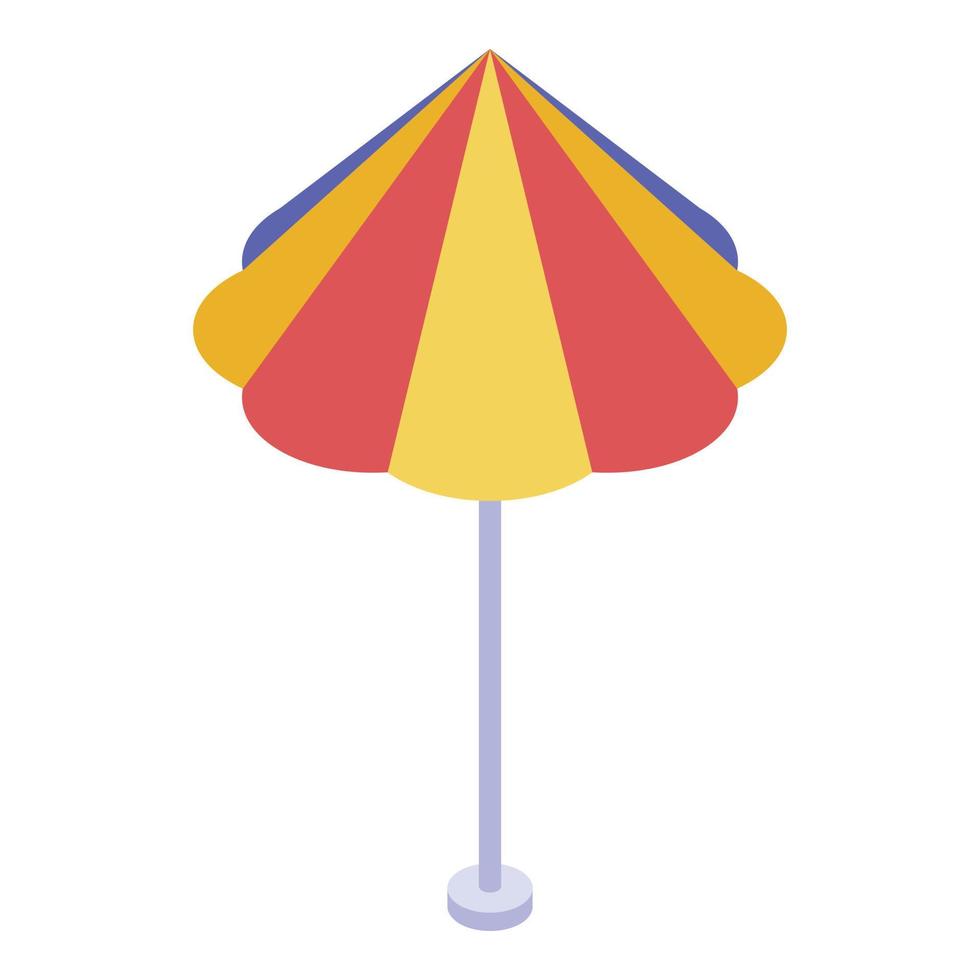 Pool umbrella icon, isometric style vector
