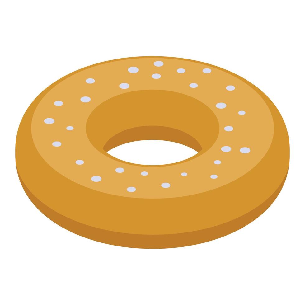 icono de donut de confitería, estilo isométrico vector