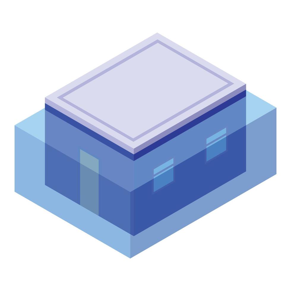 Building flood icon, isometric style vector