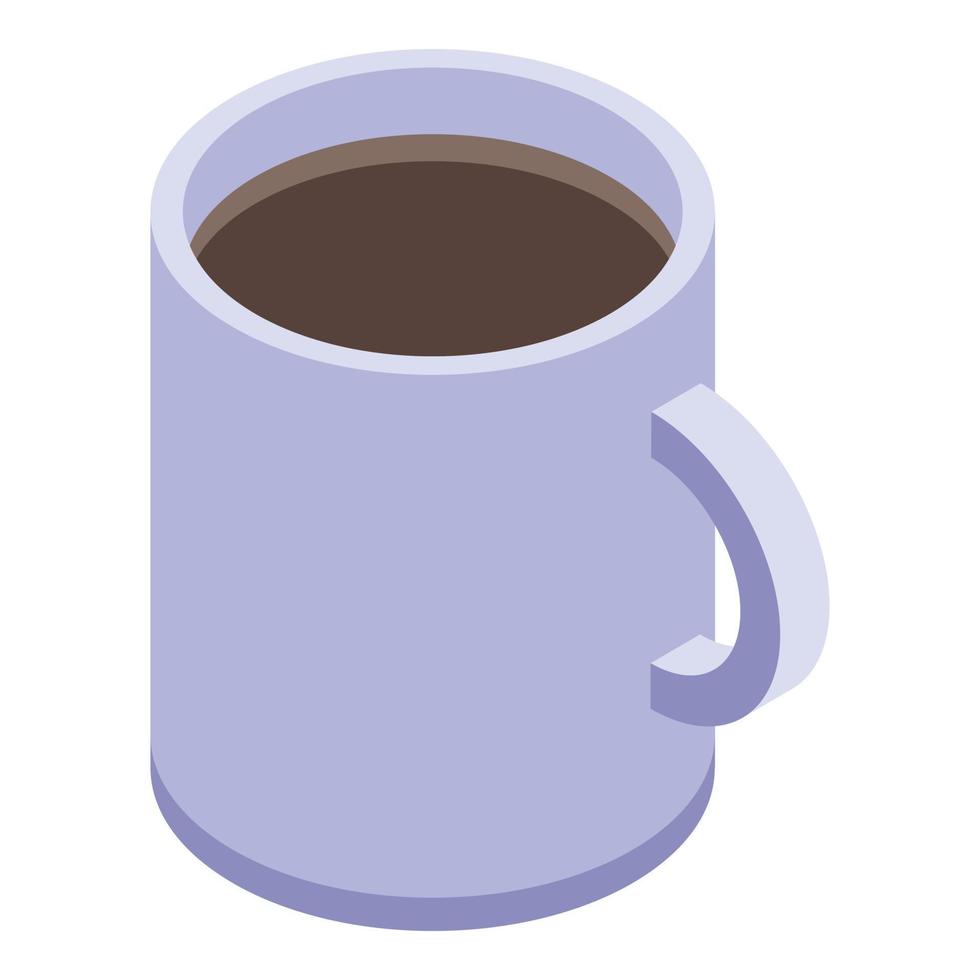 Mug coffee icon, isometric style vector