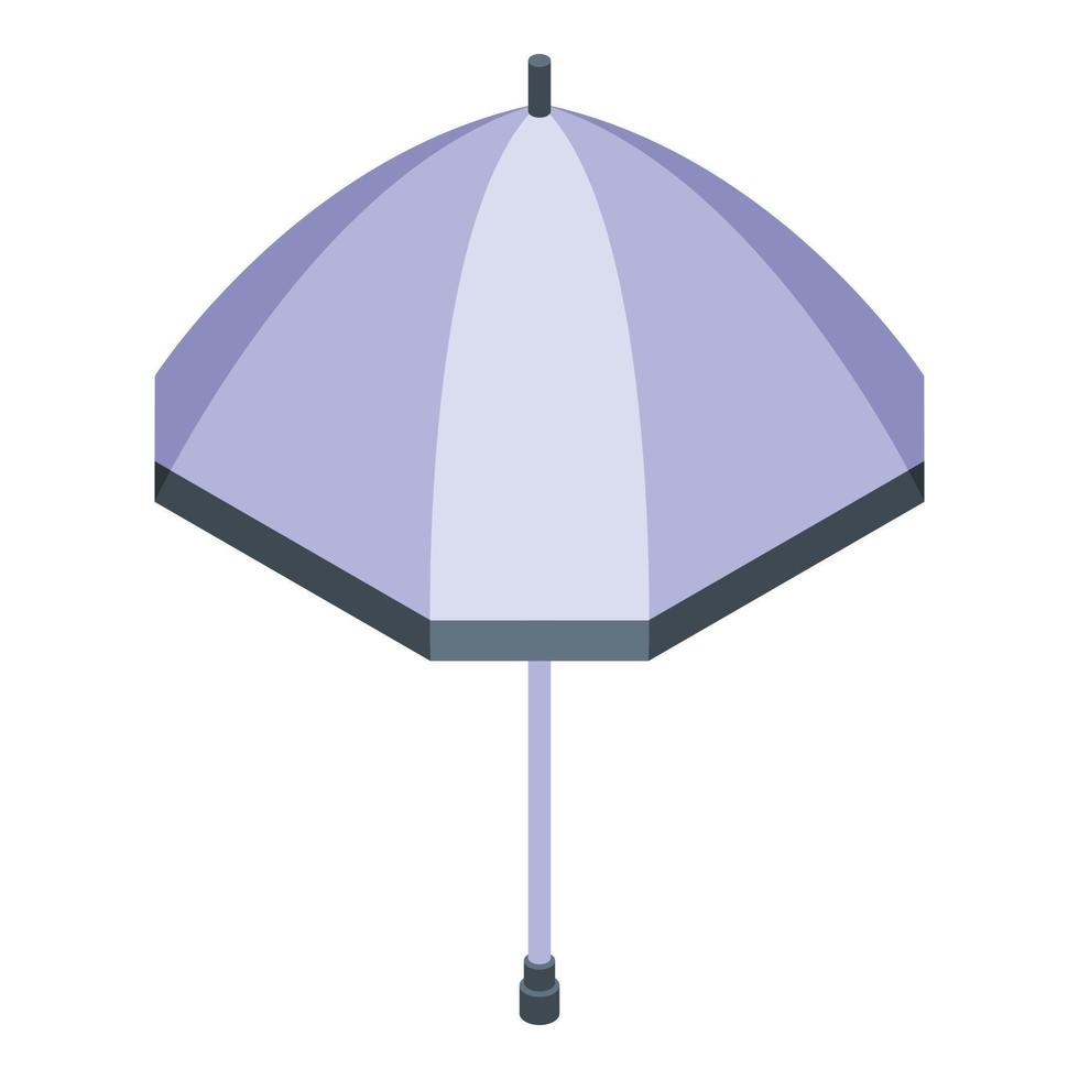 Grey fashion umbrella icon, isometric style vector