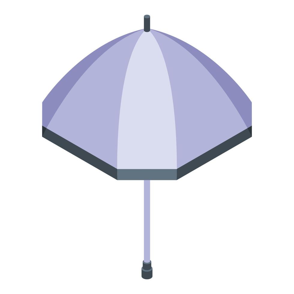 Grey fashion umbrella icon, isometric style vector