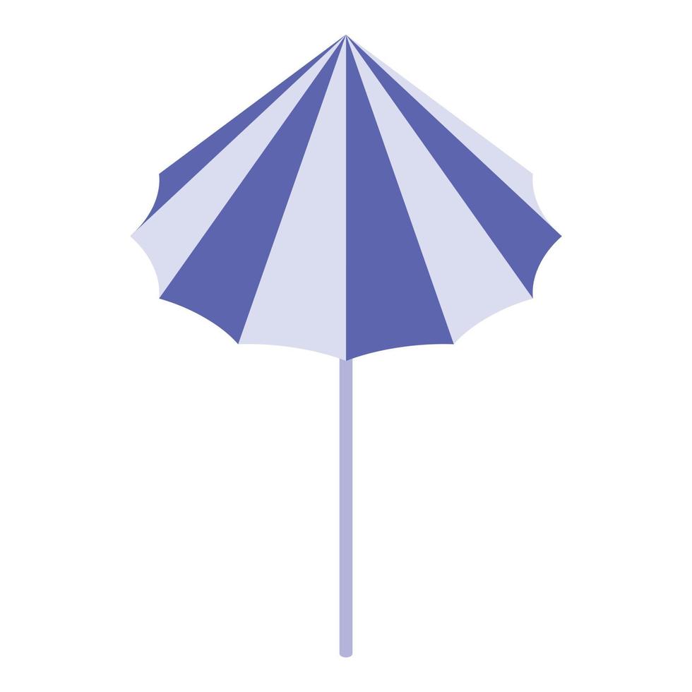 Beach umbrella icon, isometric style vector