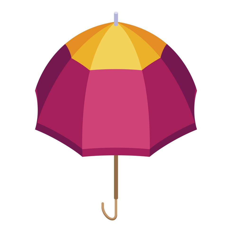 Broken umbrella icon, isometric style vector