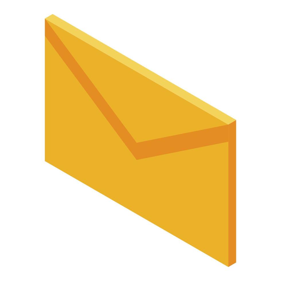 icono de carta de correo, estilo isométrico vector