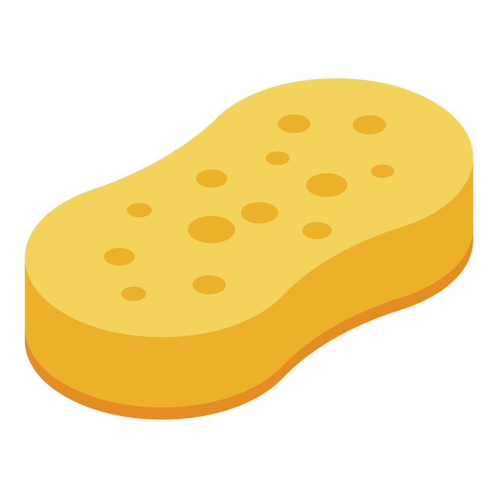 Cleaning sponge icon, isometric style vector